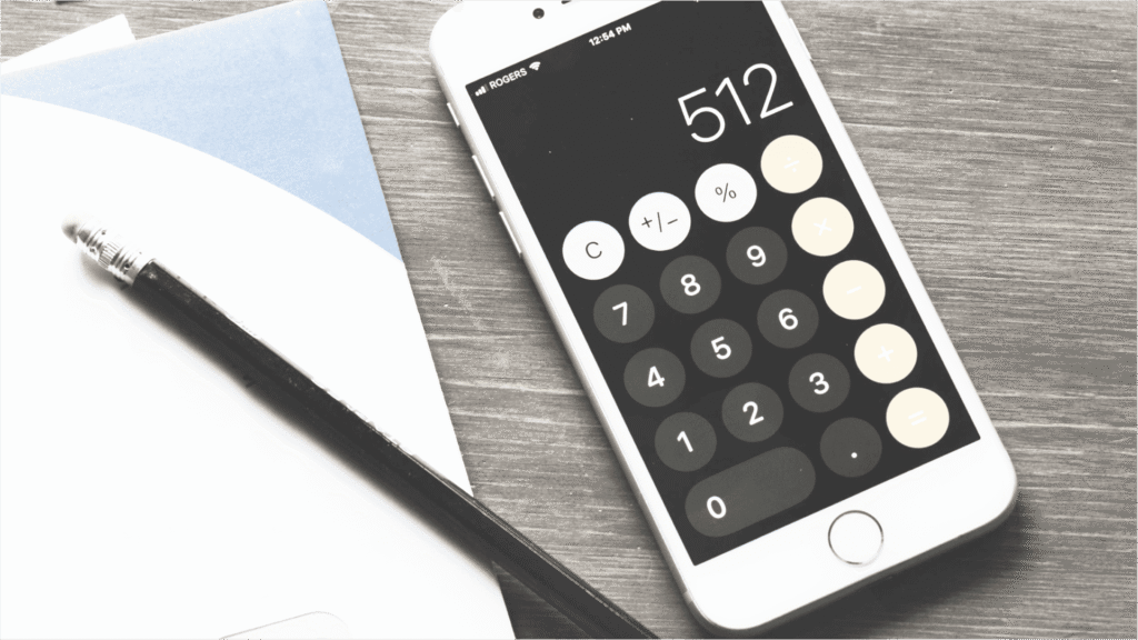 calculator on phone