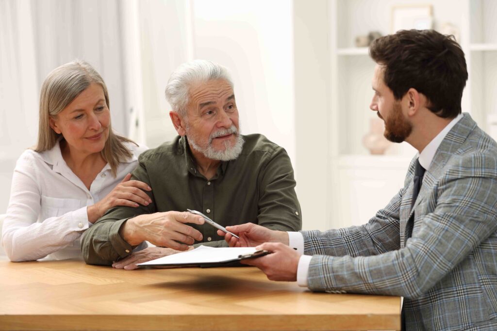 Elderly going through the probate process with an attorney