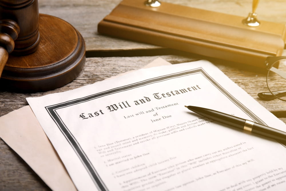 Last will and testament document for probate process in Riverside